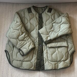The Frankie Shop Olive Quilted Jacket